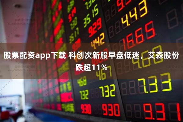 股票配资app下载 科创次新股早盘低迷，艾森股份跌超11%